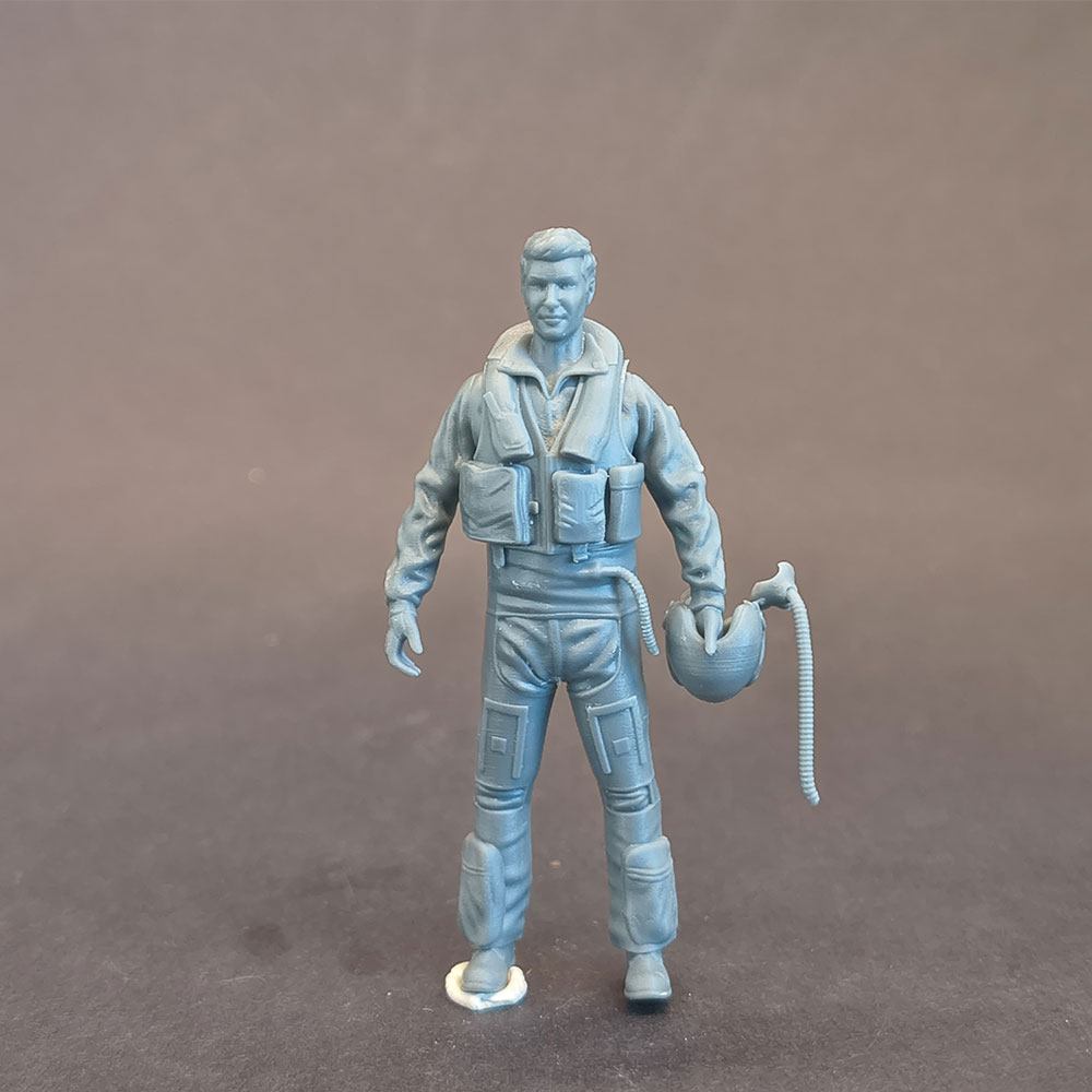Pilota aeronautica militare in resina per diorama modellismo
