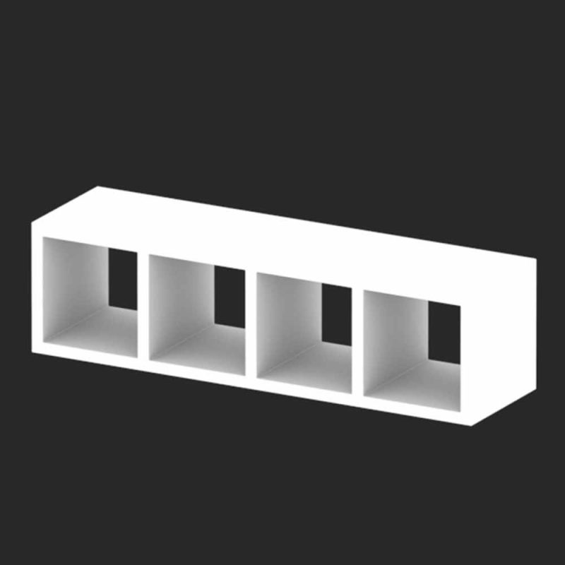 Modelli 3d scaffale a 4 cubi files stl obj