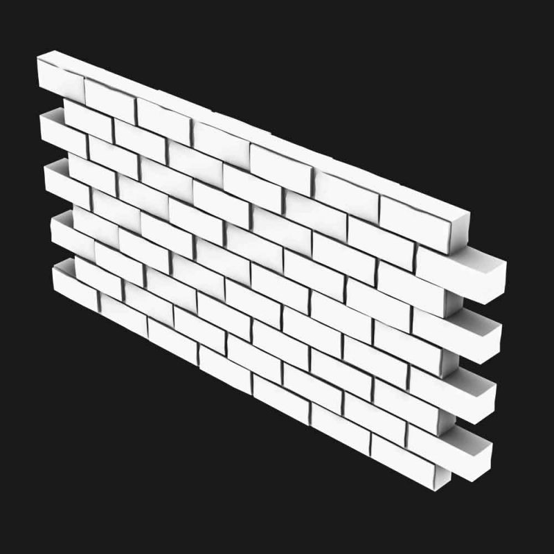 3d model muro mattoni modular download files stl obj