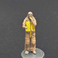 Figurino diorama pilota regia aeronautica in resina