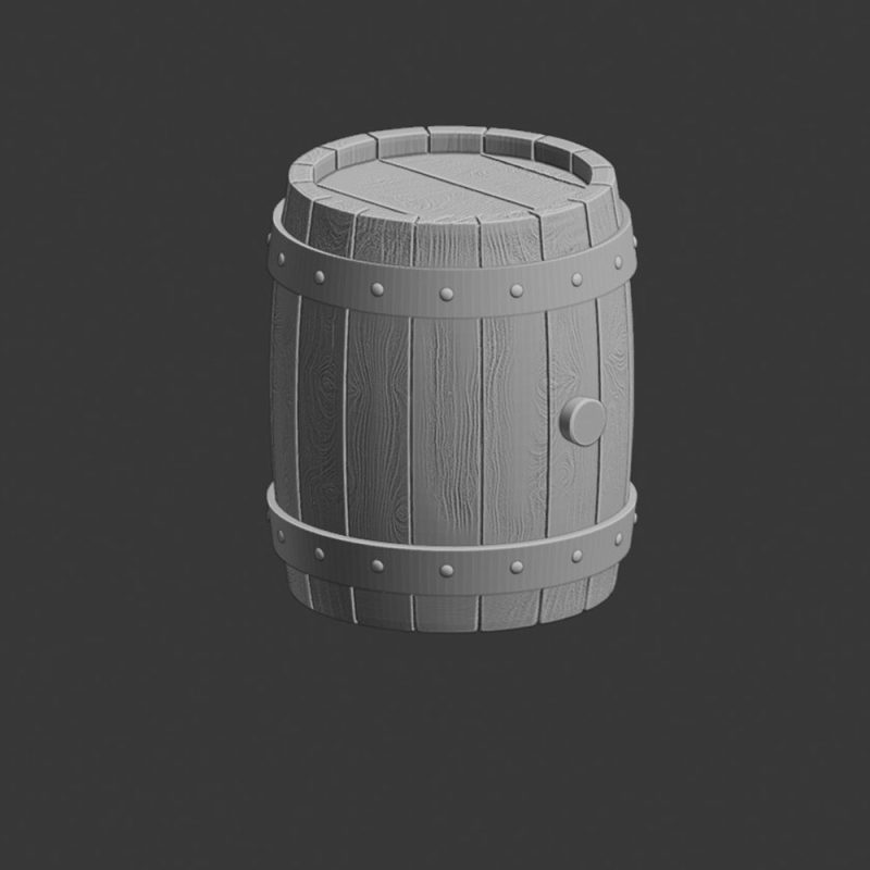 Download modello 3d botte in legno 300lt diorama modellismo